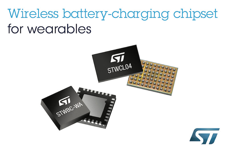 STMicro's wireless charging chipset enables smaller, simpler, sealed wearables